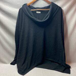 Silence + noise black cowl neck sweater size small